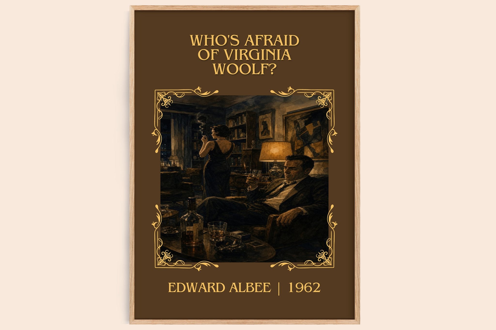 Who's Afraid of Virginia Woolf? Classic Book Art Print by Edward Albee