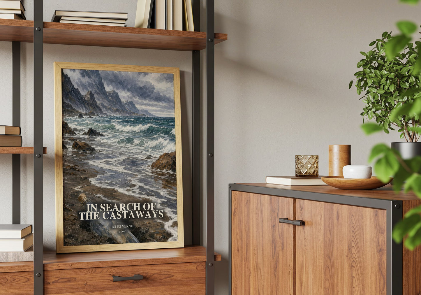 In Search Of The Castaways book watercolour illustration paper finish options – matte satin gloss