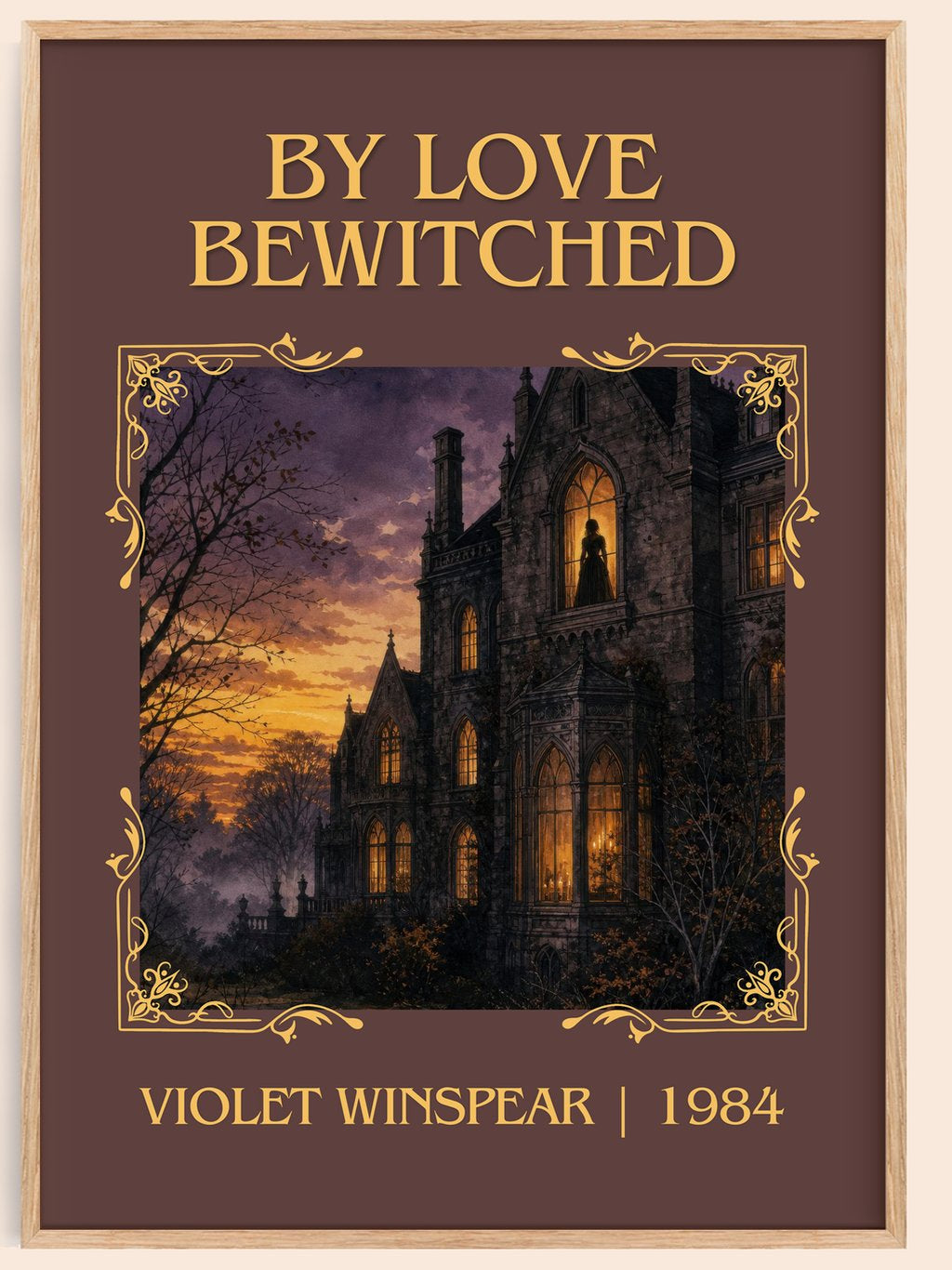 By Love Bewitched Classic Book Art Print by Violet Winspear – book poster