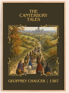 The Canterbury Tales Classic Book Art Print by Geoffrey Chaucer – book poster
