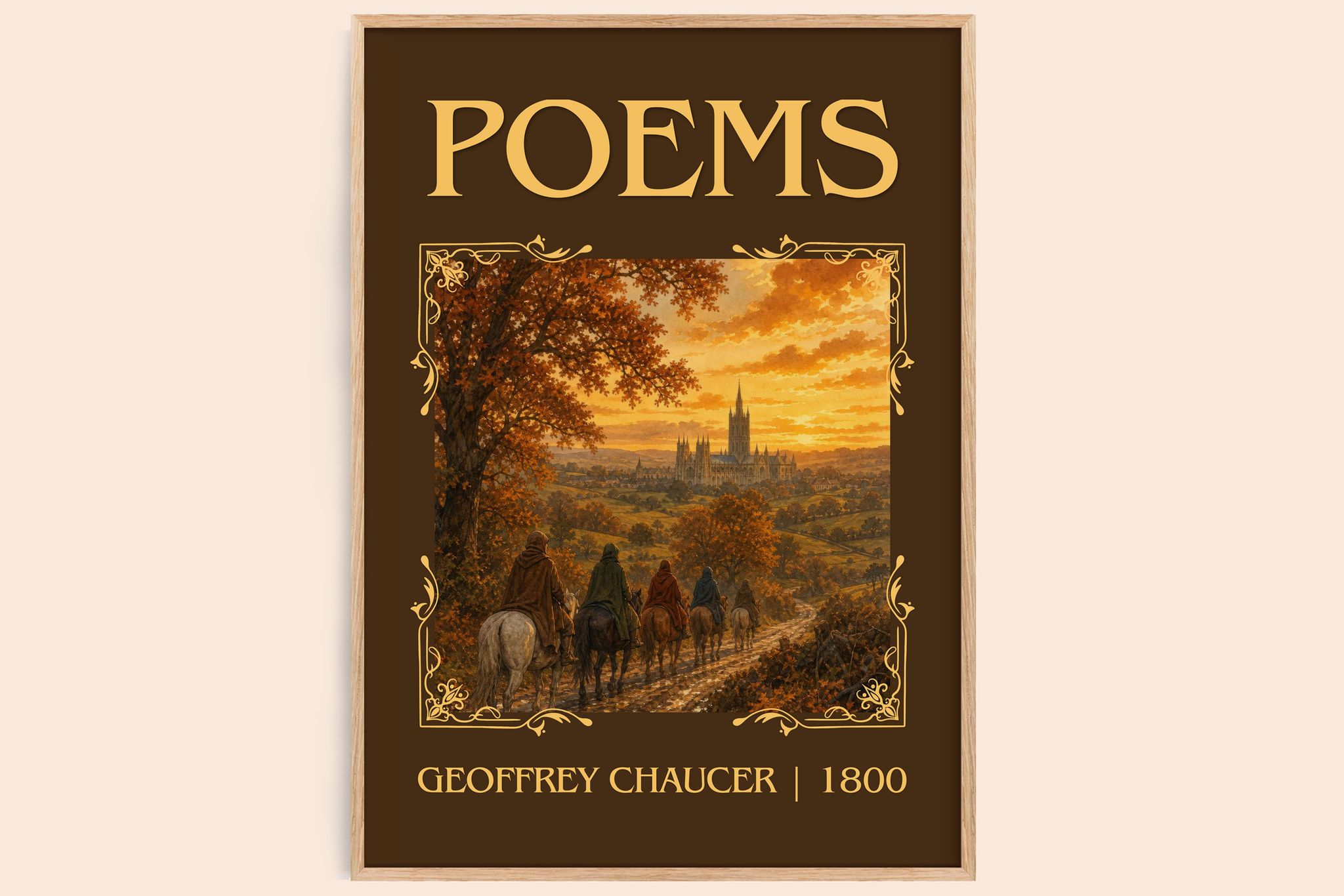 Poems Classic Book Art Print by Geoffrey Chaucer
