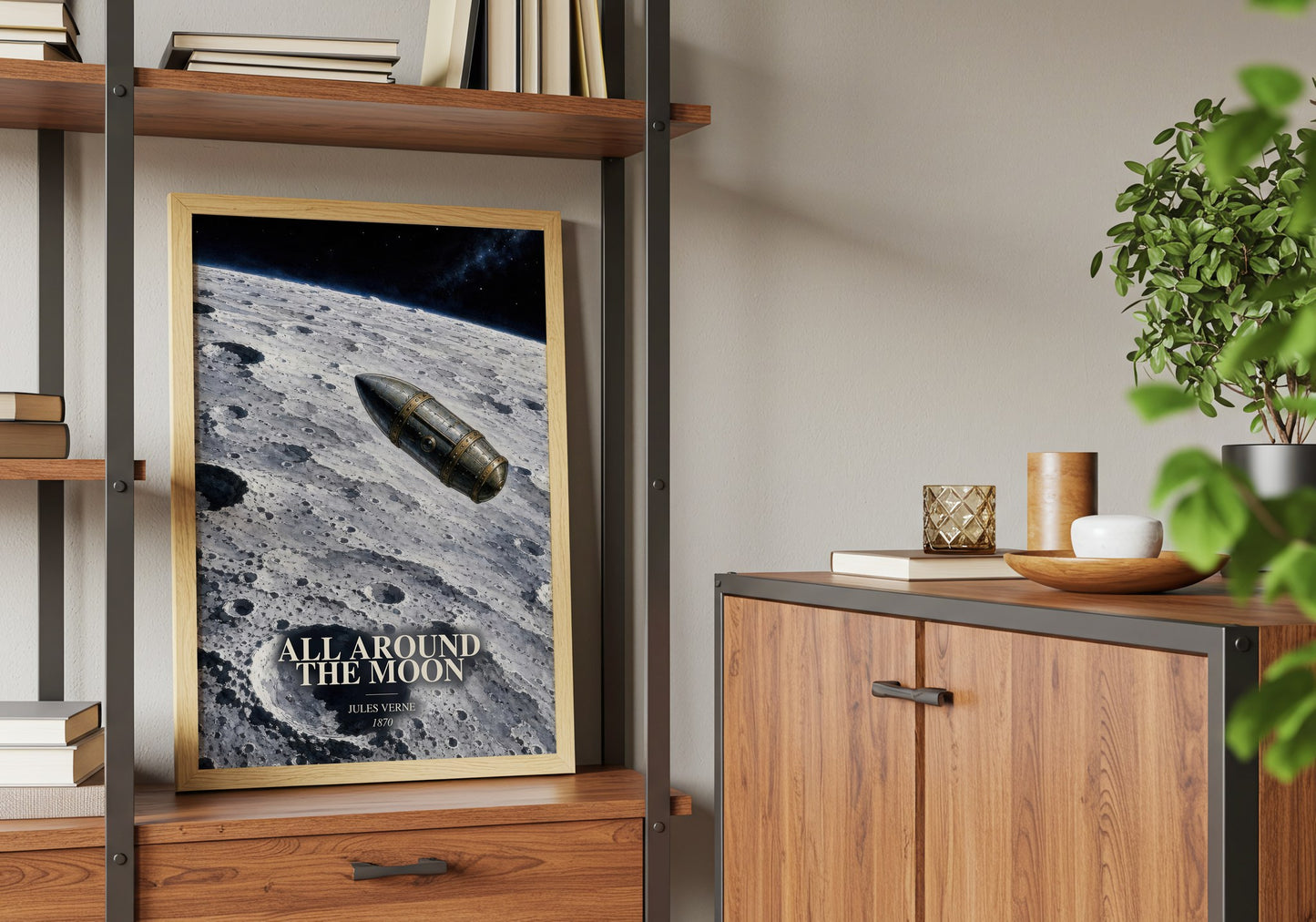 All Around The Moon book watercolour illustration paper finish options – matte satin gloss
