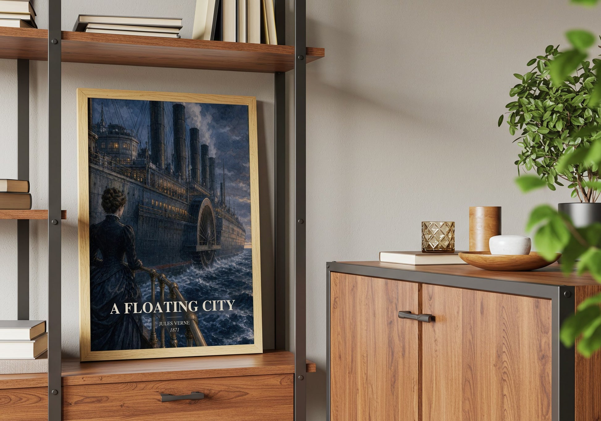 A Floating City book watercolour illustration paper finish options – matte satin gloss