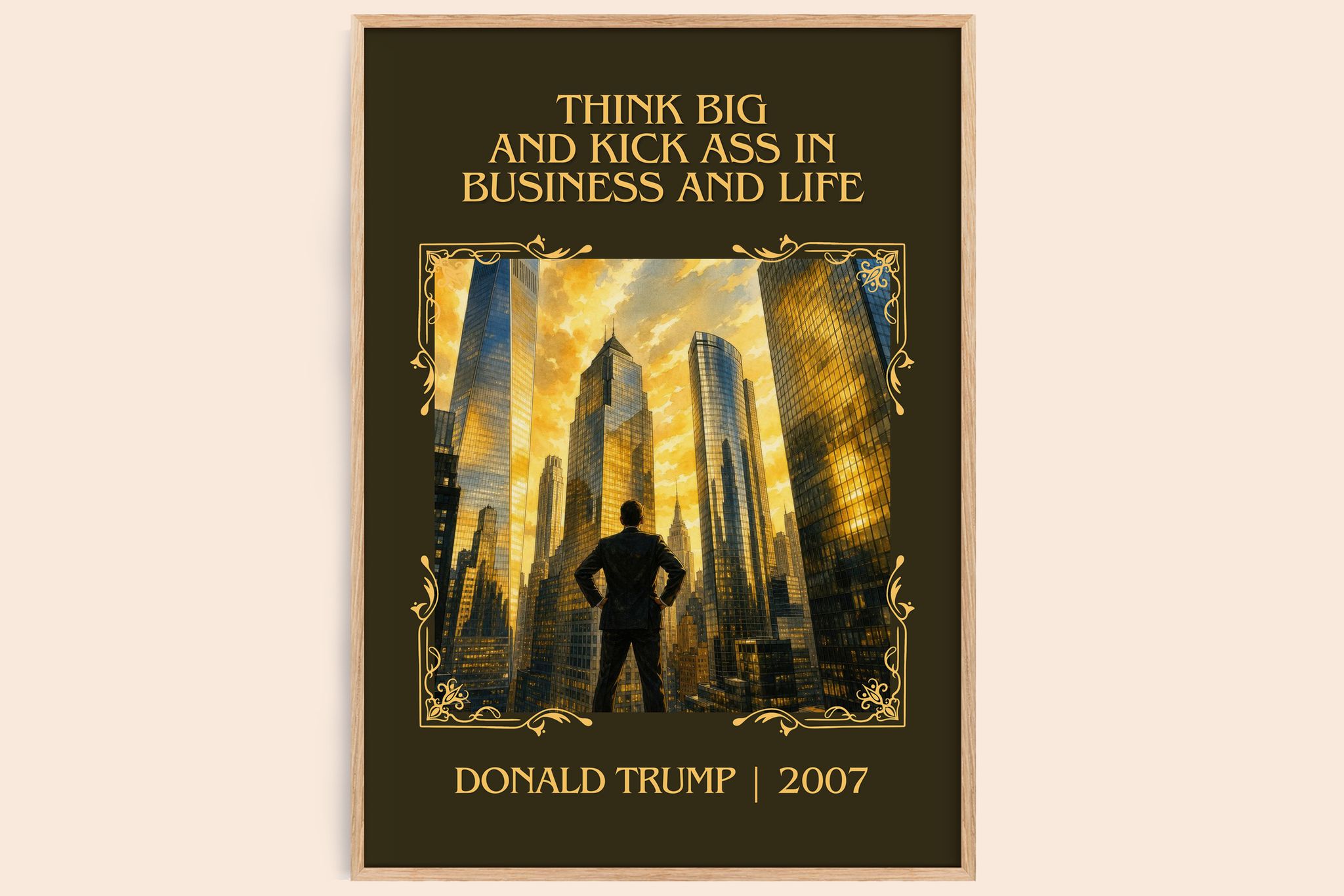Think big and kick ass in business and life Classic Book Art Print by Donald Trump