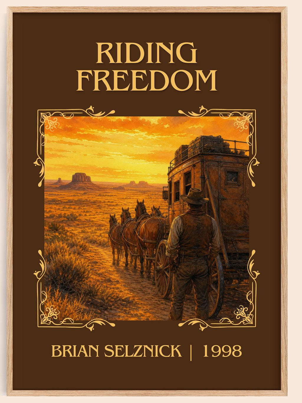 Riding Freedom Classic Book Art Print by Brian Selznick – book poster
