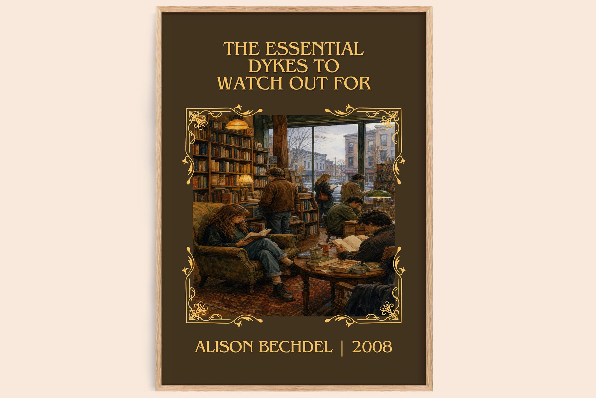 Essential Dykes to Watch Out For Classic Book Art Print by A. Bechdel