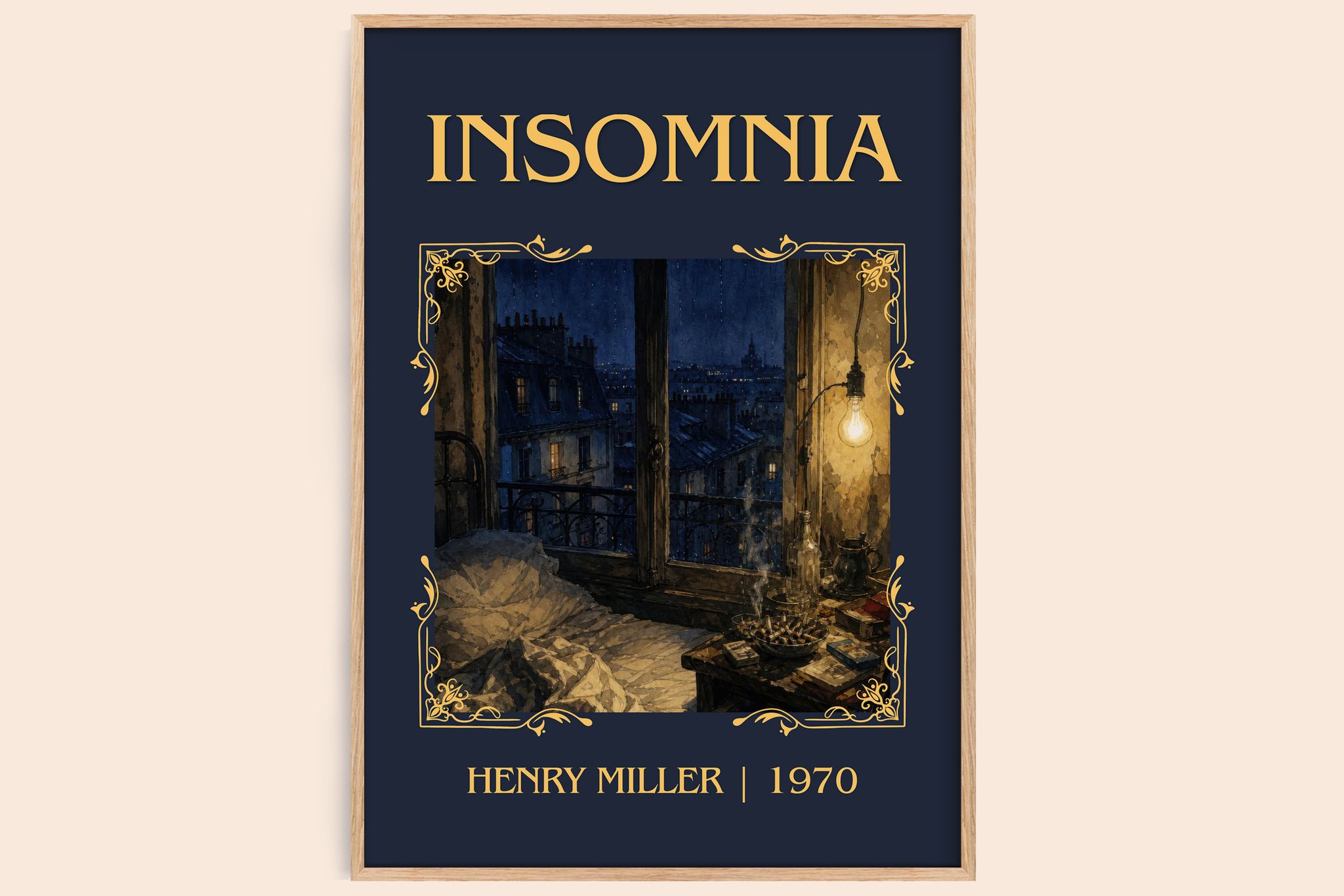 Insomnia Classic Book Art Print by Henry Miller