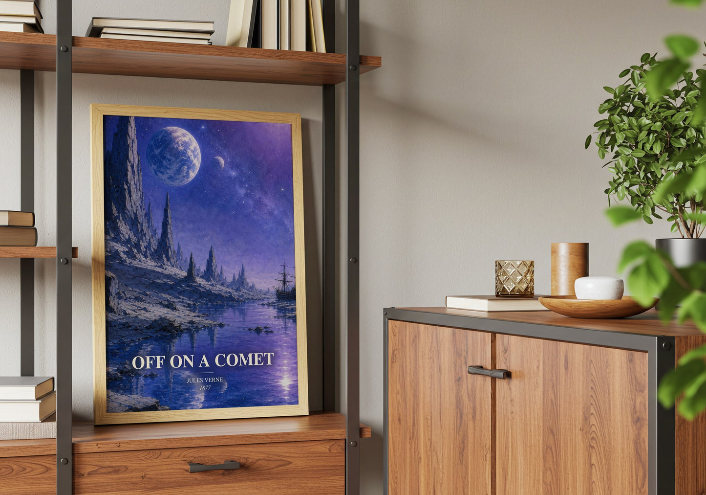 Off On A Comet book watercolour illustration paper finish options – matte satin gloss
