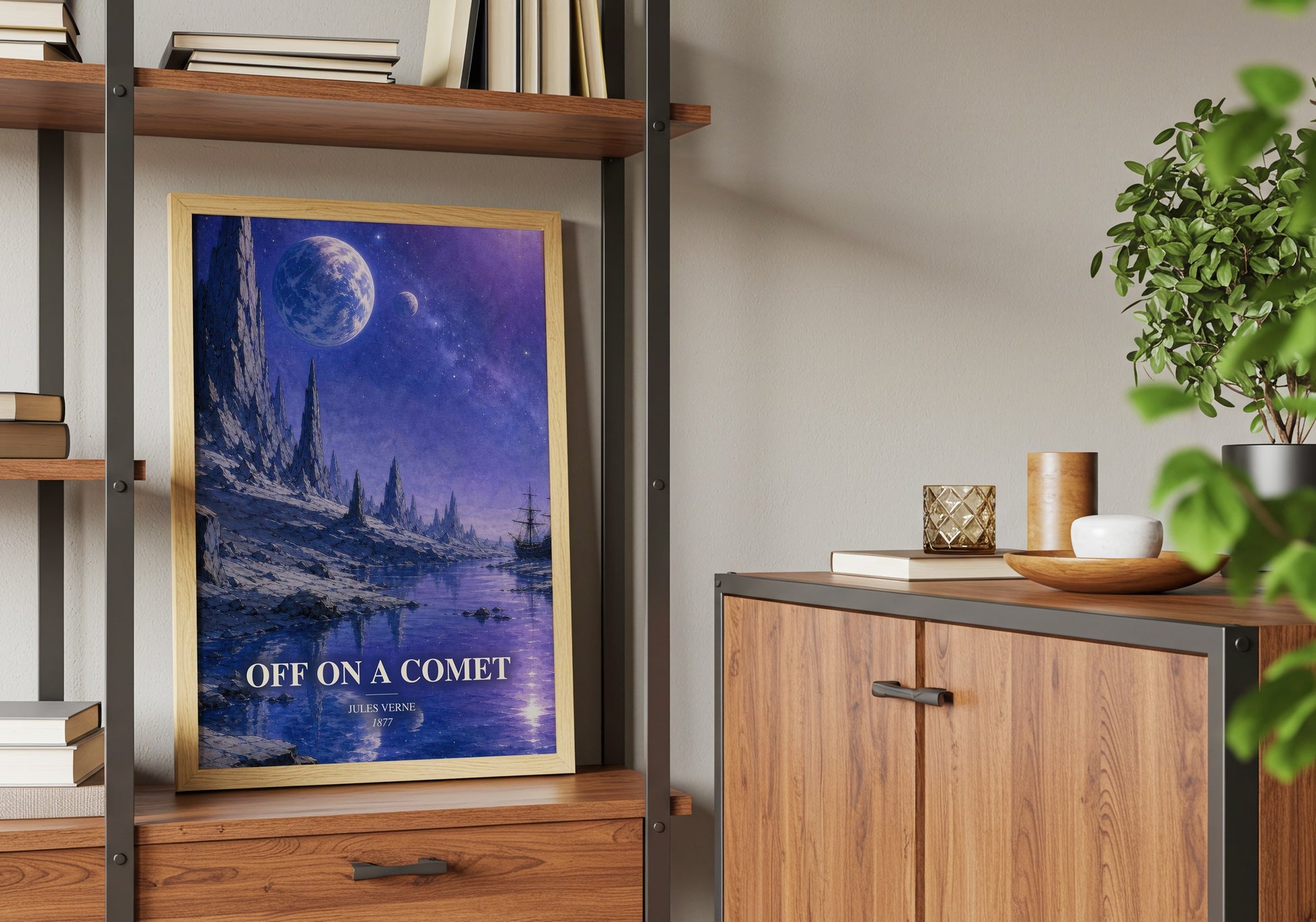 Off On A Comet book watercolour illustration paper finish options – matte satin gloss