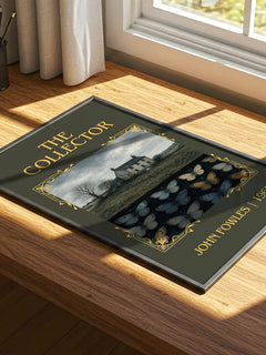 The Collector Classic Book Art Print by John Fowles – print on a sunlit desk