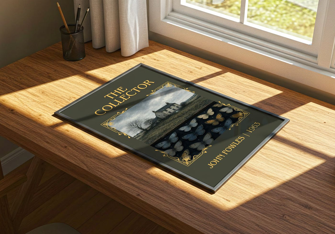 The Collector Classic Book Art Print by John Fowles – print on a sunlit desk