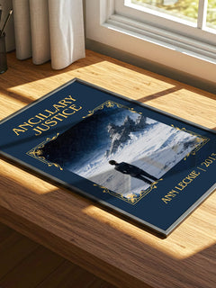 Ancillary Justice Classic Book Art Print by Ann Leckie – print on a sunlit desk