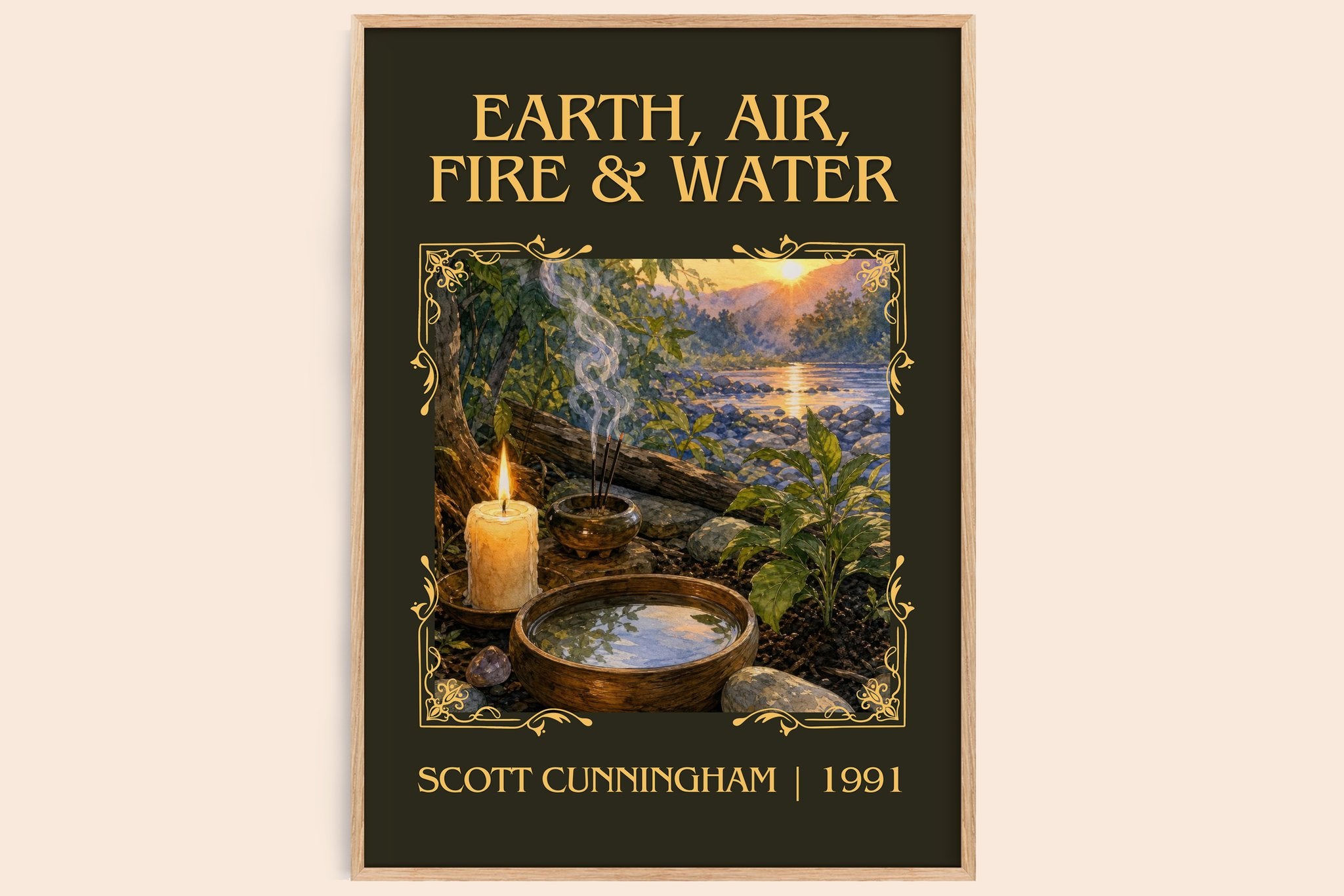 Earth, air, fire & water Classic Book Art Print by Scott Cunningham