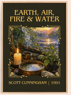 Earth, air, fire & water Classic Book Art Print by Scott Cunningham – book poster