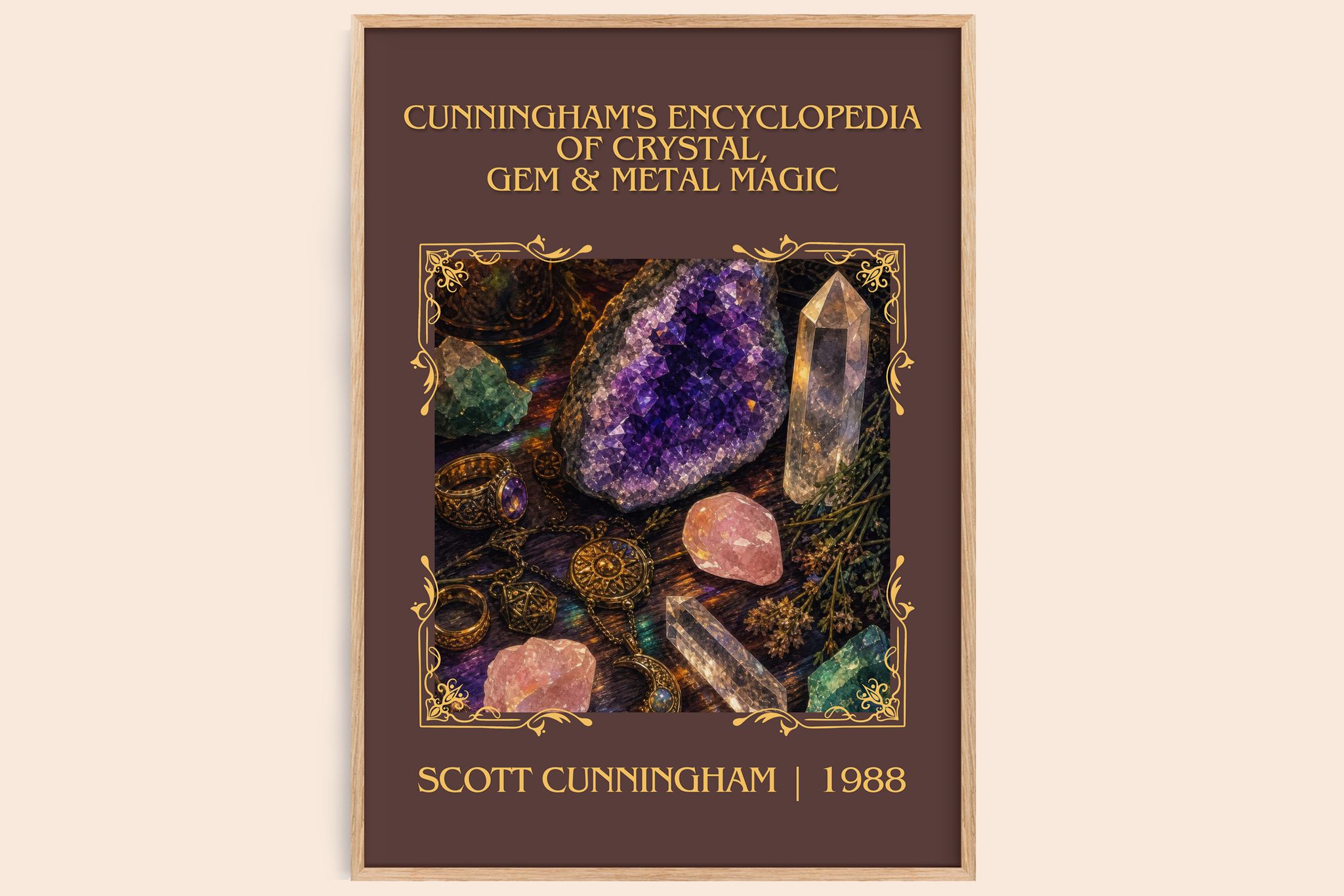 Cunningham's encyclopedia of crystal, gem & metal magic Classic Book Art Print by Scott Cunningham