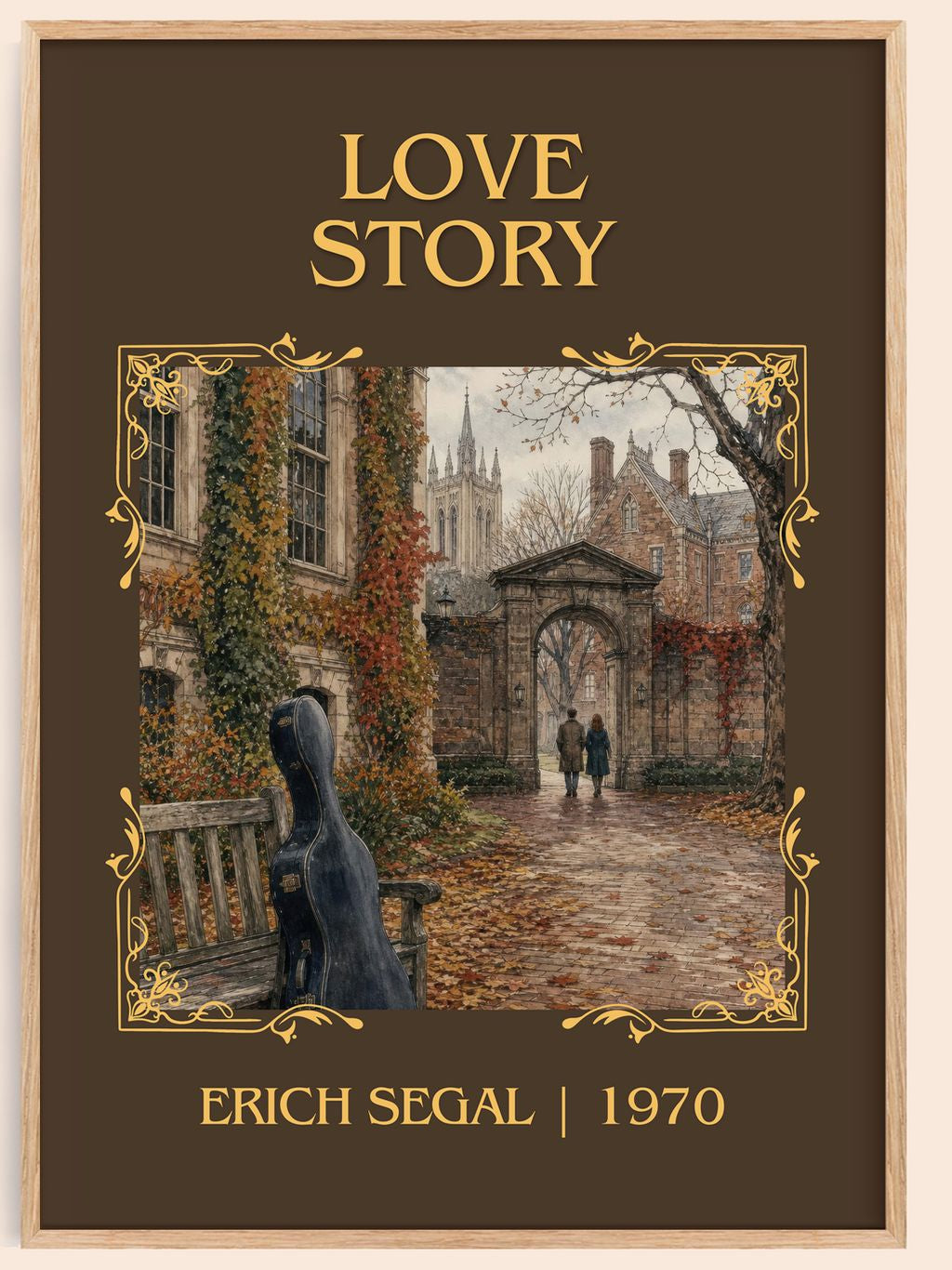 Love Story Classic Book Art Print by Erich Segal – book poster