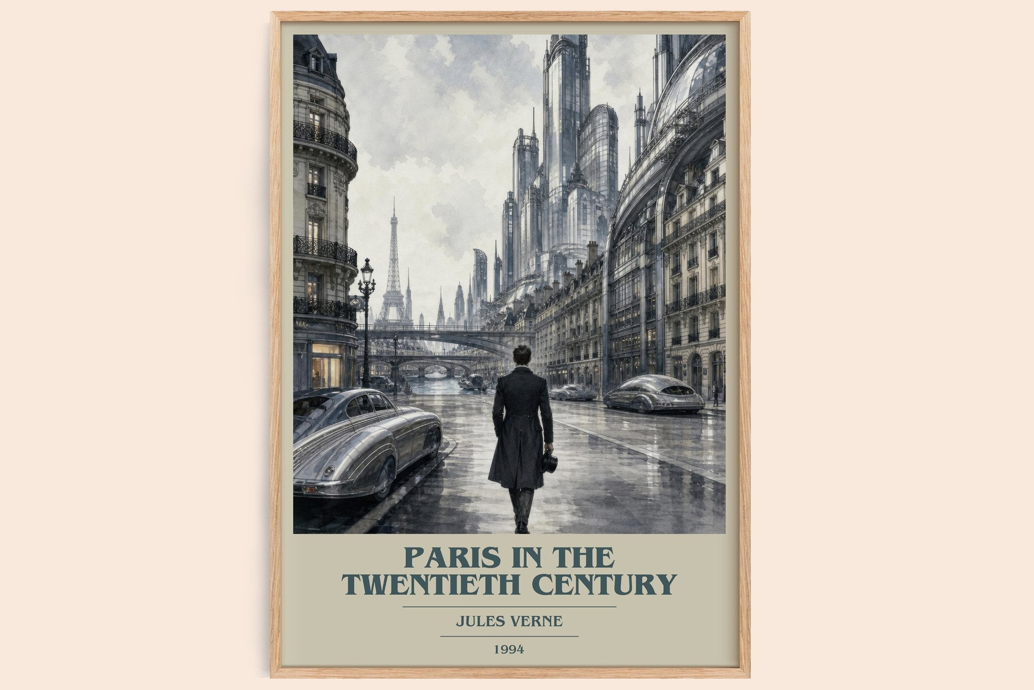 Paris In The Twentieth Century Book Cover Poster by Jules Verne