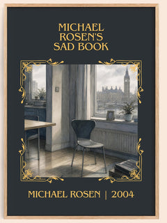 Michael Rosen's sad book Classic Book Art Print by Michael Rosen – book poster