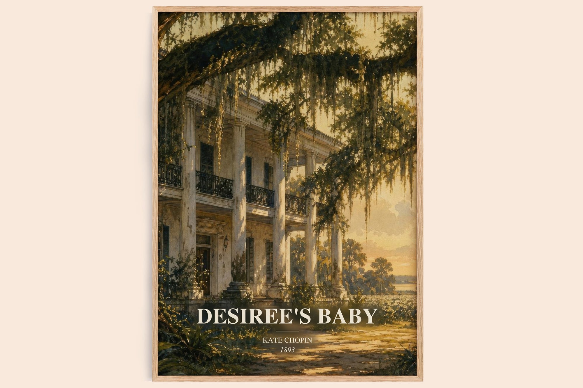 Desiree'S Baby watercolour book poster by Kate Chopin – framed literary art print