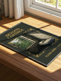 Beyond Control Classic Book Art Print by Flora Kidd – print on a sunlit desk