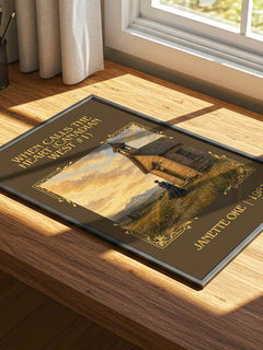 When Calls the Heart (Canadian West #1) Classic Book Art Print by Janette Oke – print on a sunlit desk