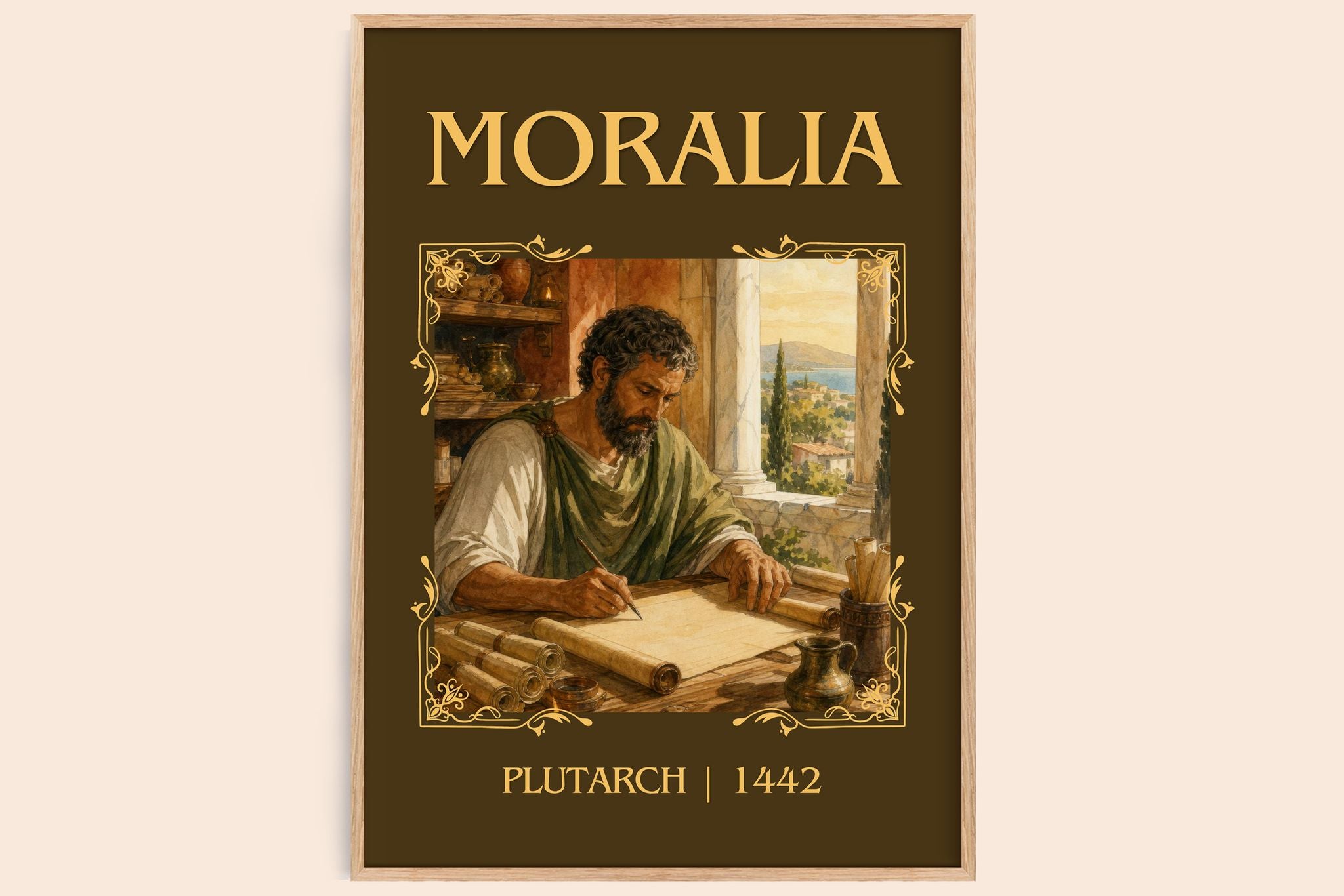 Moralia Classic Book Art Print by Plutarch
