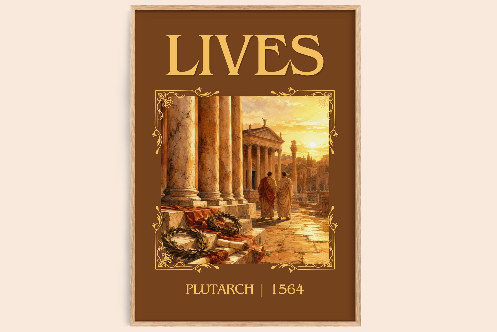 Lives Classic Book Art Print by Plutarch