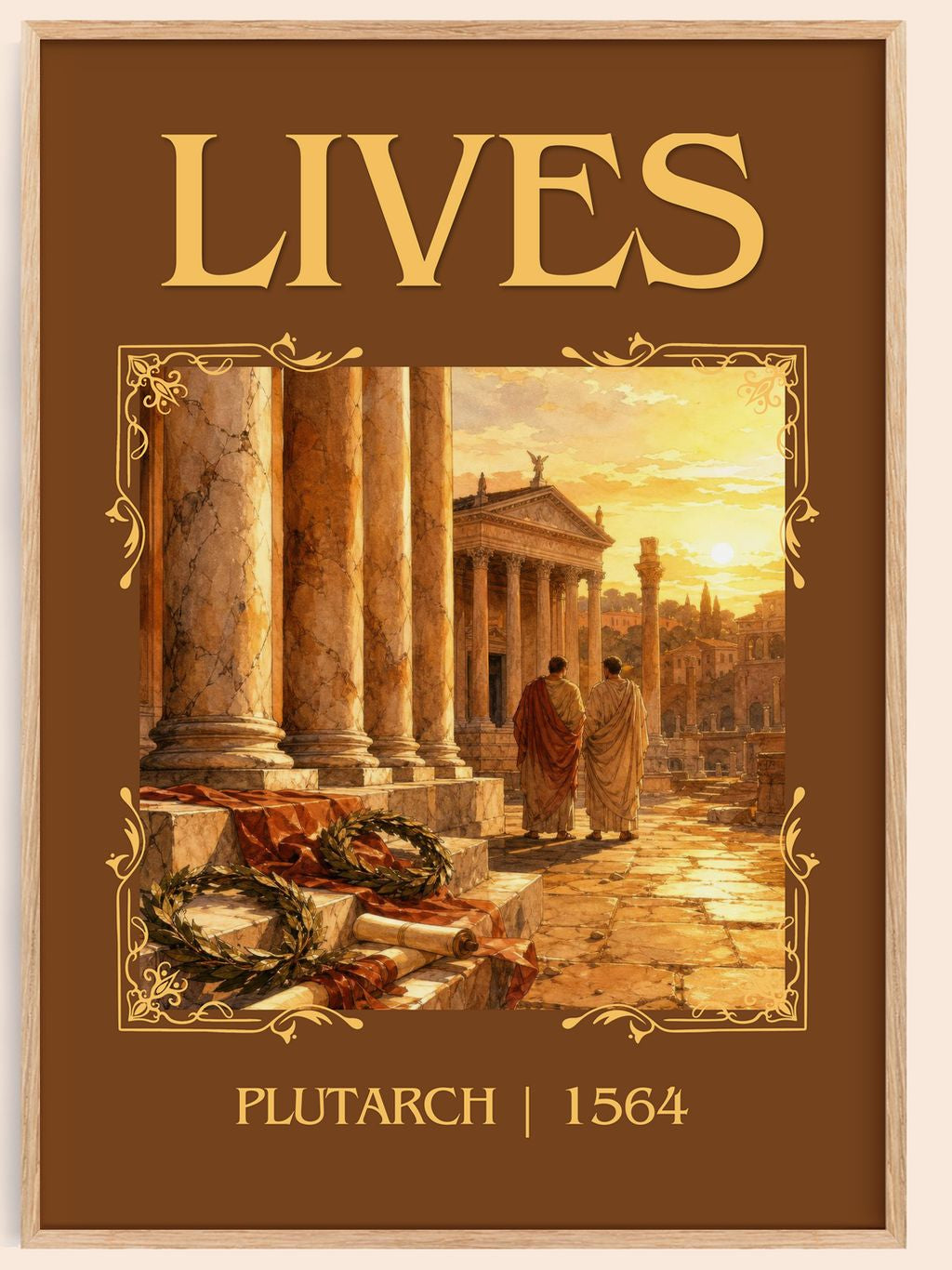 Lives Classic Book Art Print by Plutarch – book poster