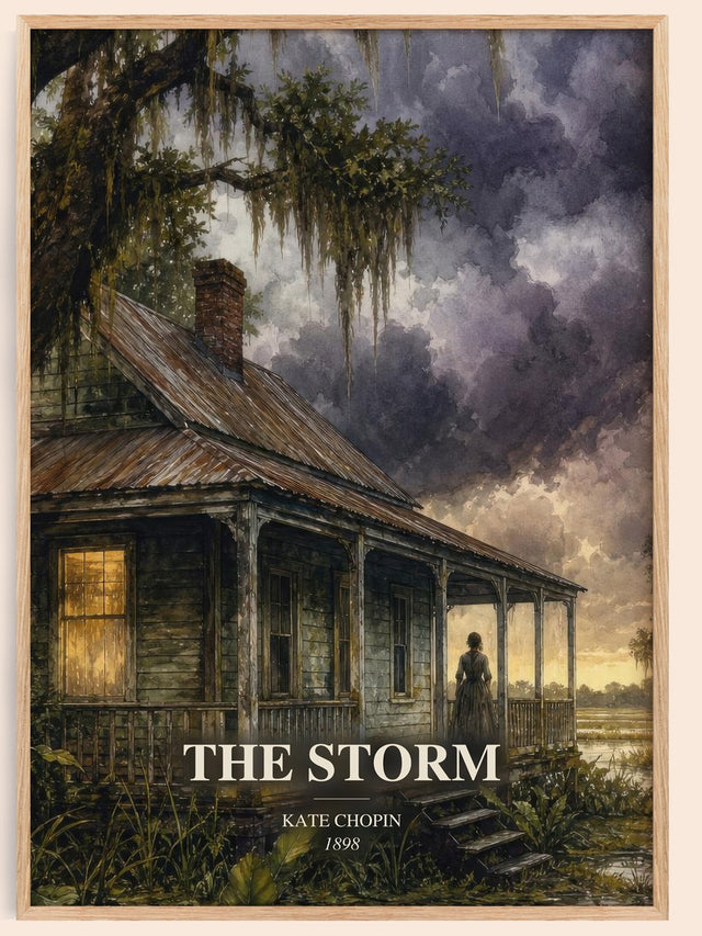 The Storm Book Watercolour Illustration by Kate Chopin