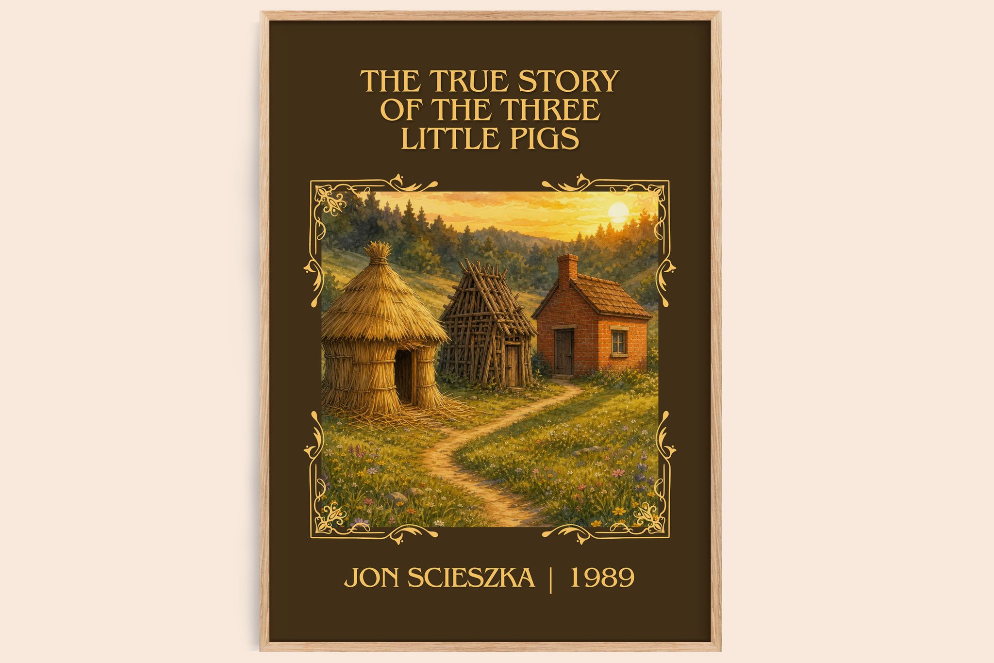 The True Story of the Three Little Pigs Classic Book Art Print by Jon Scieszka