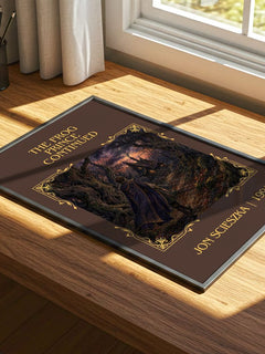 The Frog Prince Continued Classic Book Art Print by Jon Scieszka – print on a sunlit desk