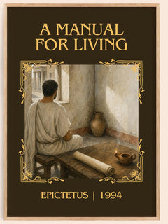 A manual for living Classic Book Art Print by Epictetus – book poster