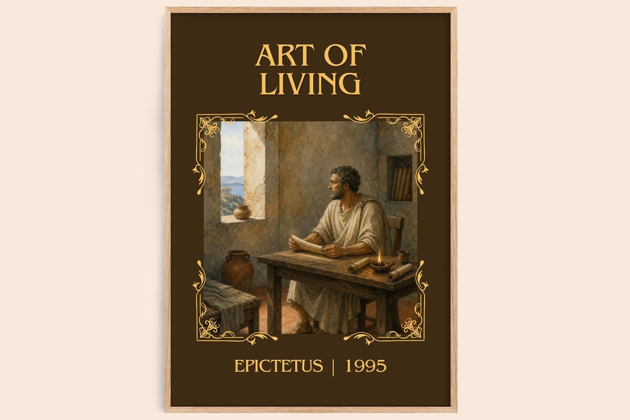 Art of Living Classic Book Art Print by Epictetus