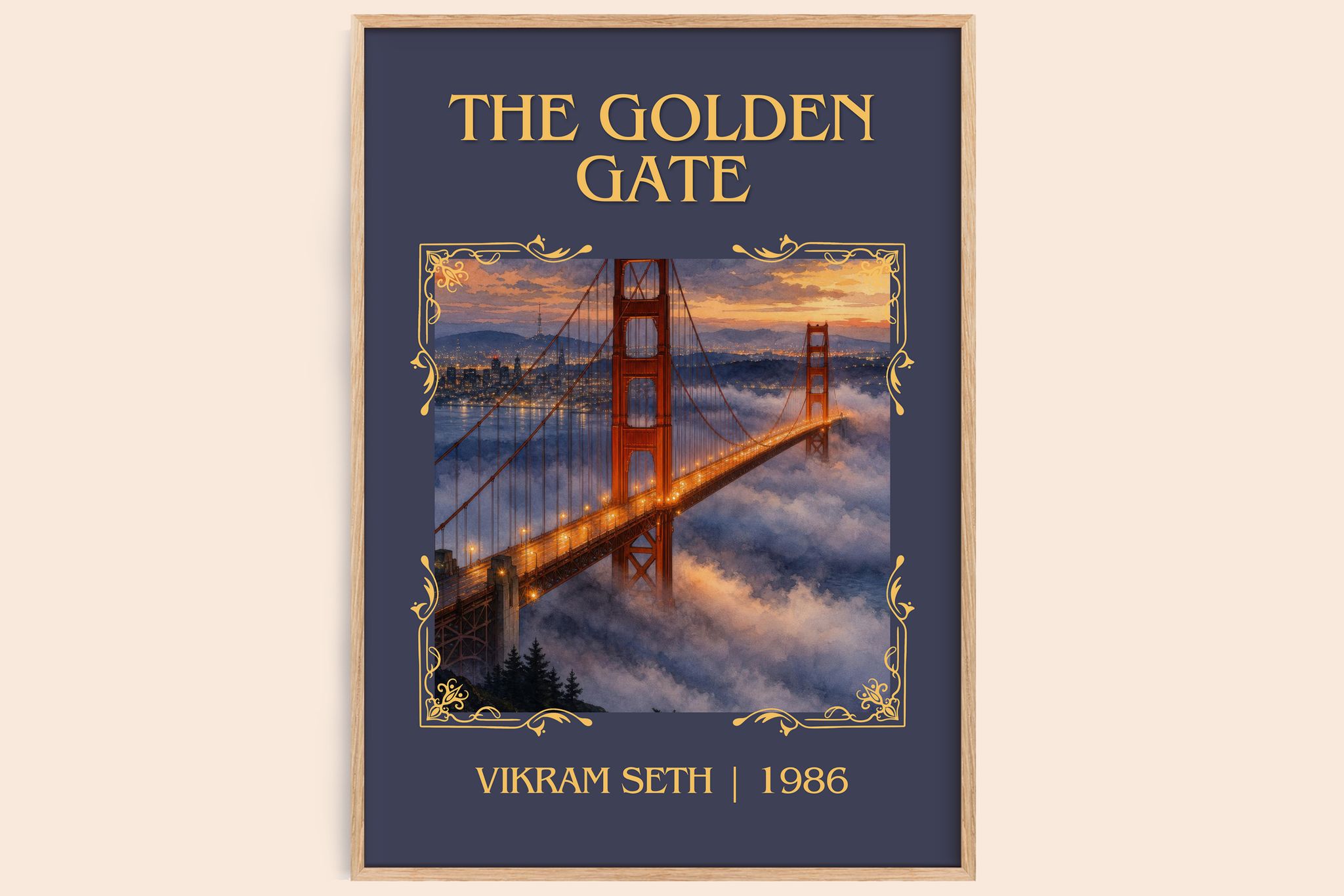 The Golden Gate Classic Book Art Print by Vikram Seth