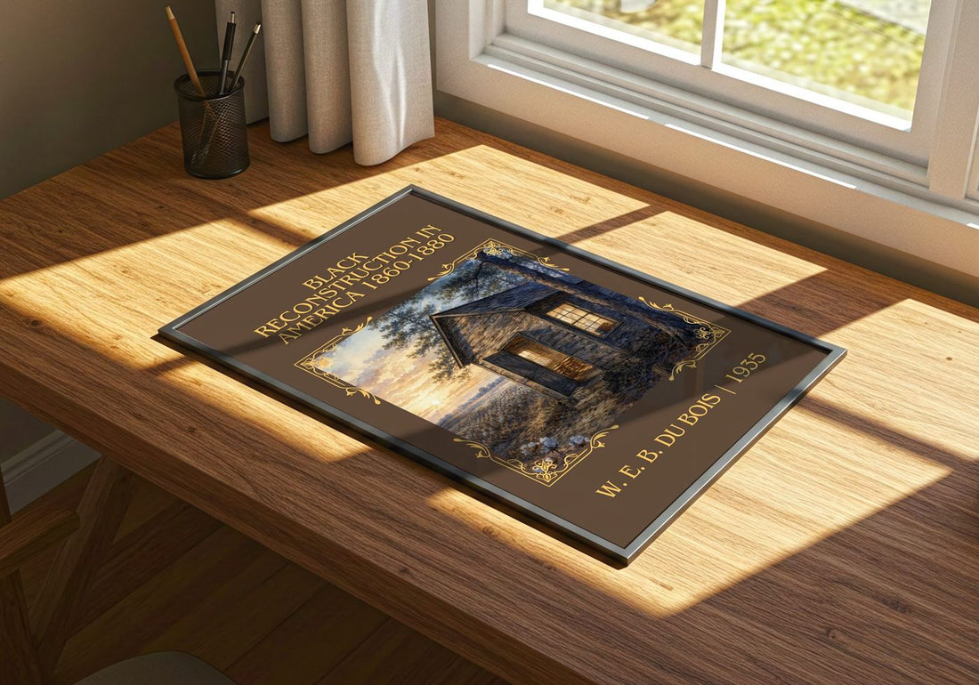 Black reconstruction in America 1860-1880 Classic Book Art Print – print on a sunlit desk