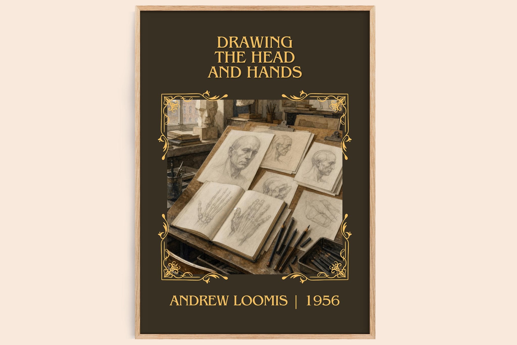 Drawing the head and hands Classic Book Art Print by Andrew Loomis
