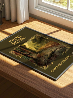 Frog music Classic Book Art Print by Emma Donoghue – print on a sunlit desk