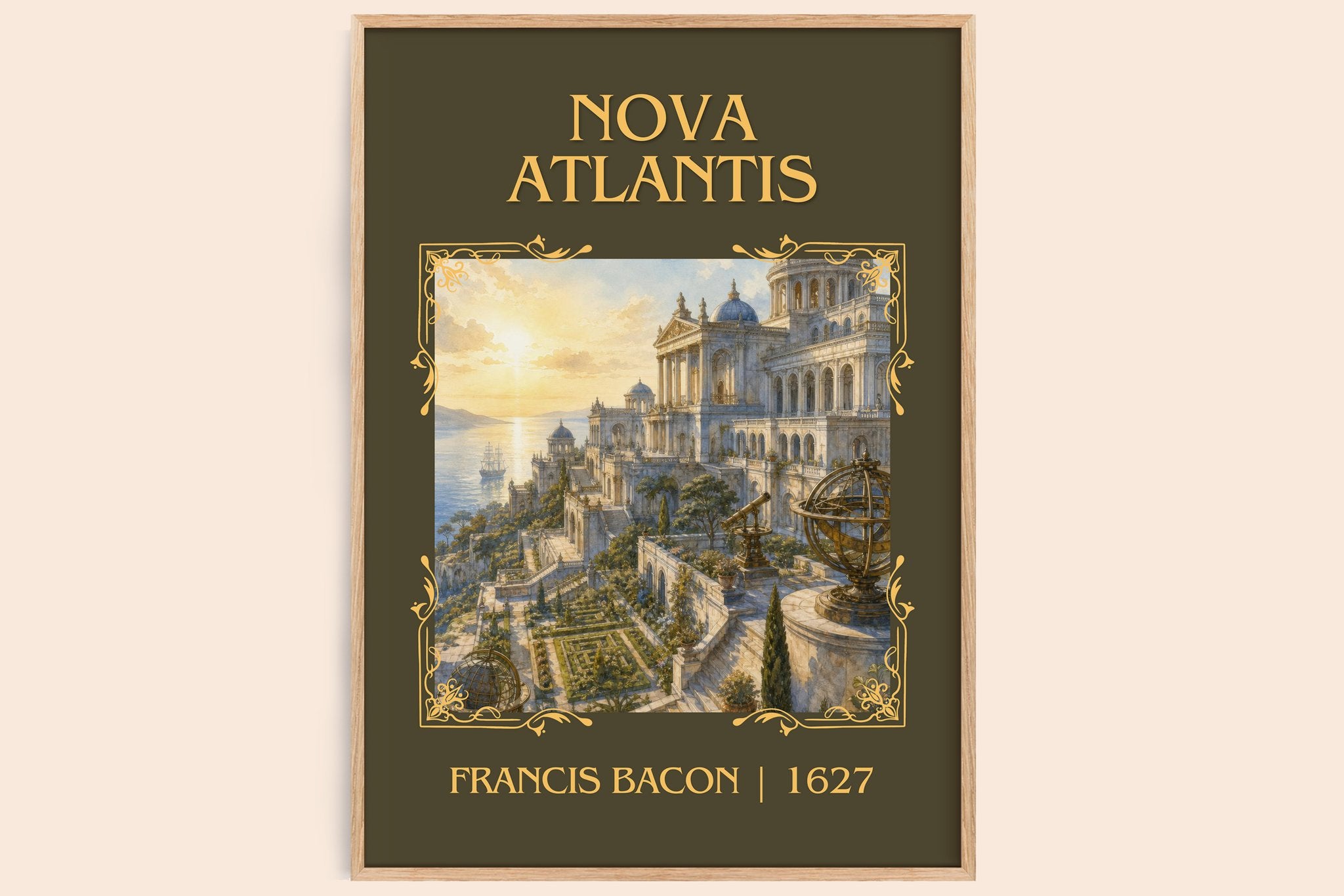 Nova Atlantis Classic Book Art Print by Francis Bacon