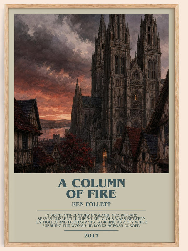 A Column Of Fire Bookish Wall Art by Ken Follett