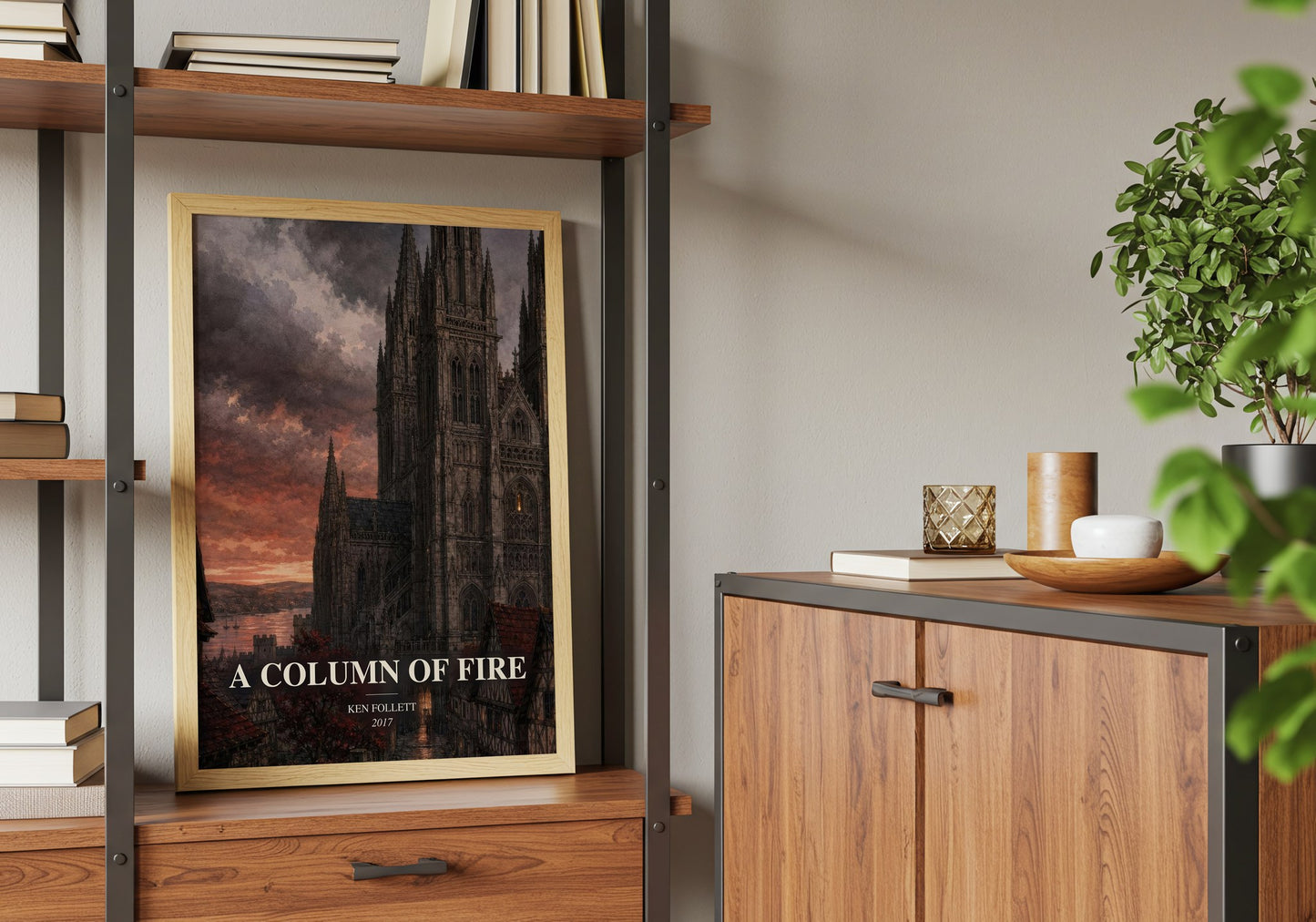 A Column Of Fire book watercolour illustration paper finish options – matte satin gloss