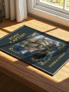Post Captain Classic Book Art Print by Patrick O'Brian – print on a sunlit desk