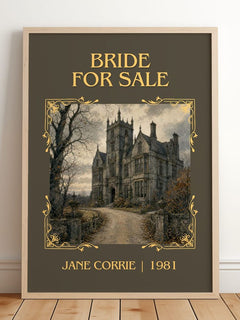 Bride For Sale Classic Book Art Print by Jane Corrie – framed print leaning on a wooden floor