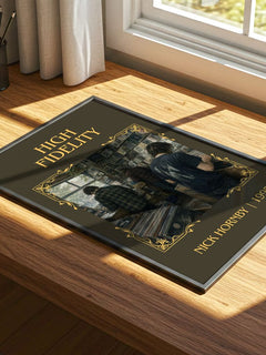 High Fidelity Classic Book Art Print by Nick Hornby – print on a sunlit desk