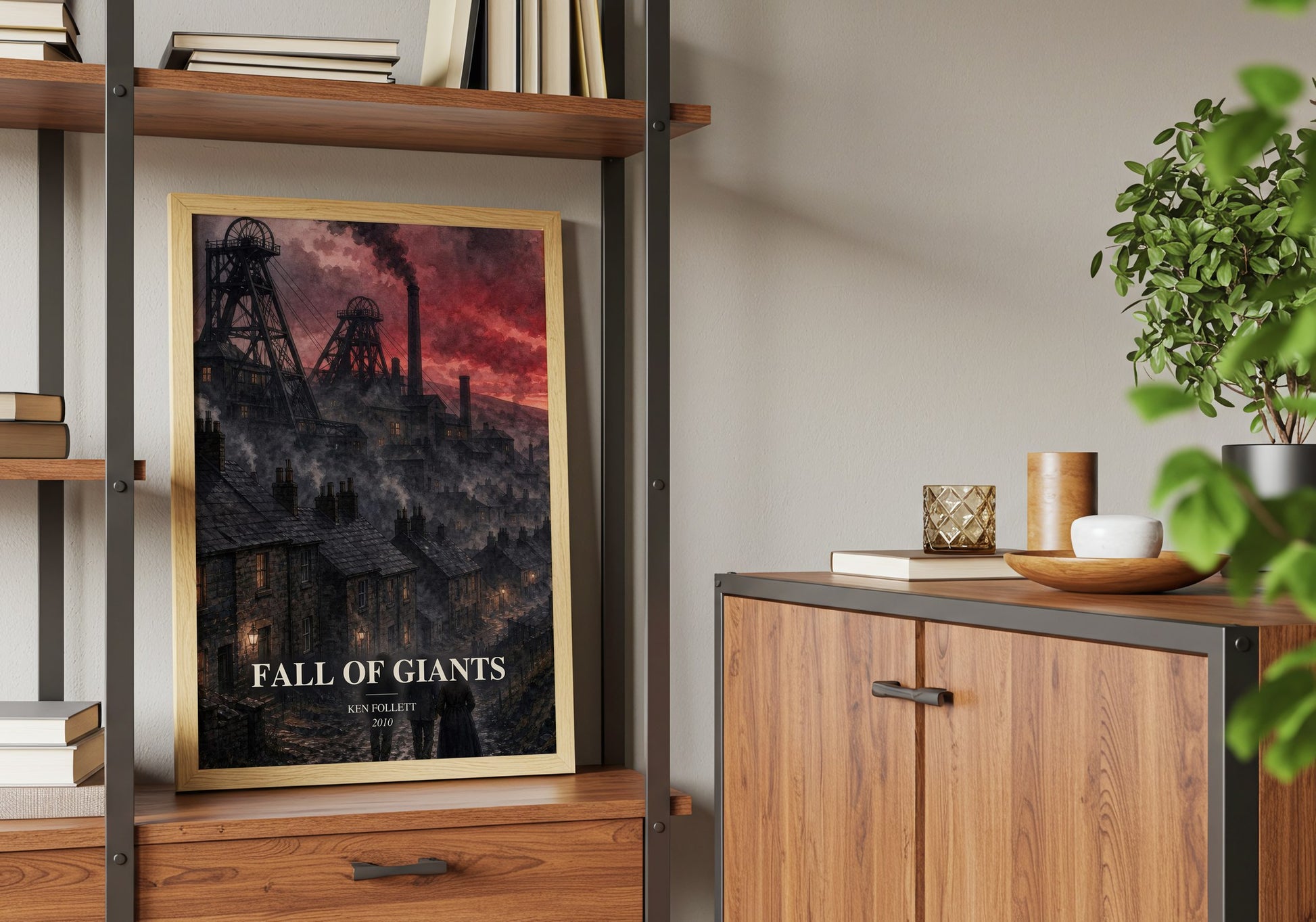 Fall Of Giants book watercolour illustration paper finish options – matte satin gloss
