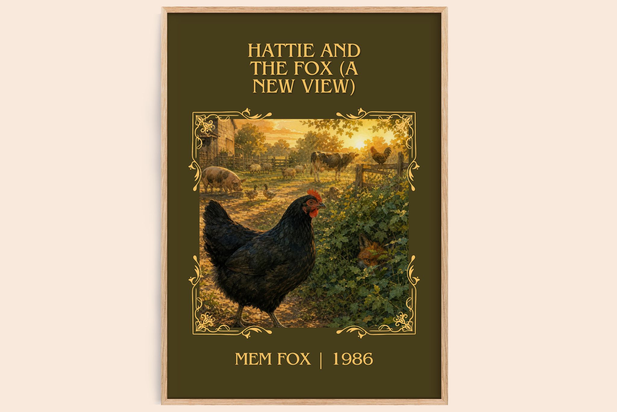 Hattie and the fox (A New View) Classic Book Art Print by Mem Fox