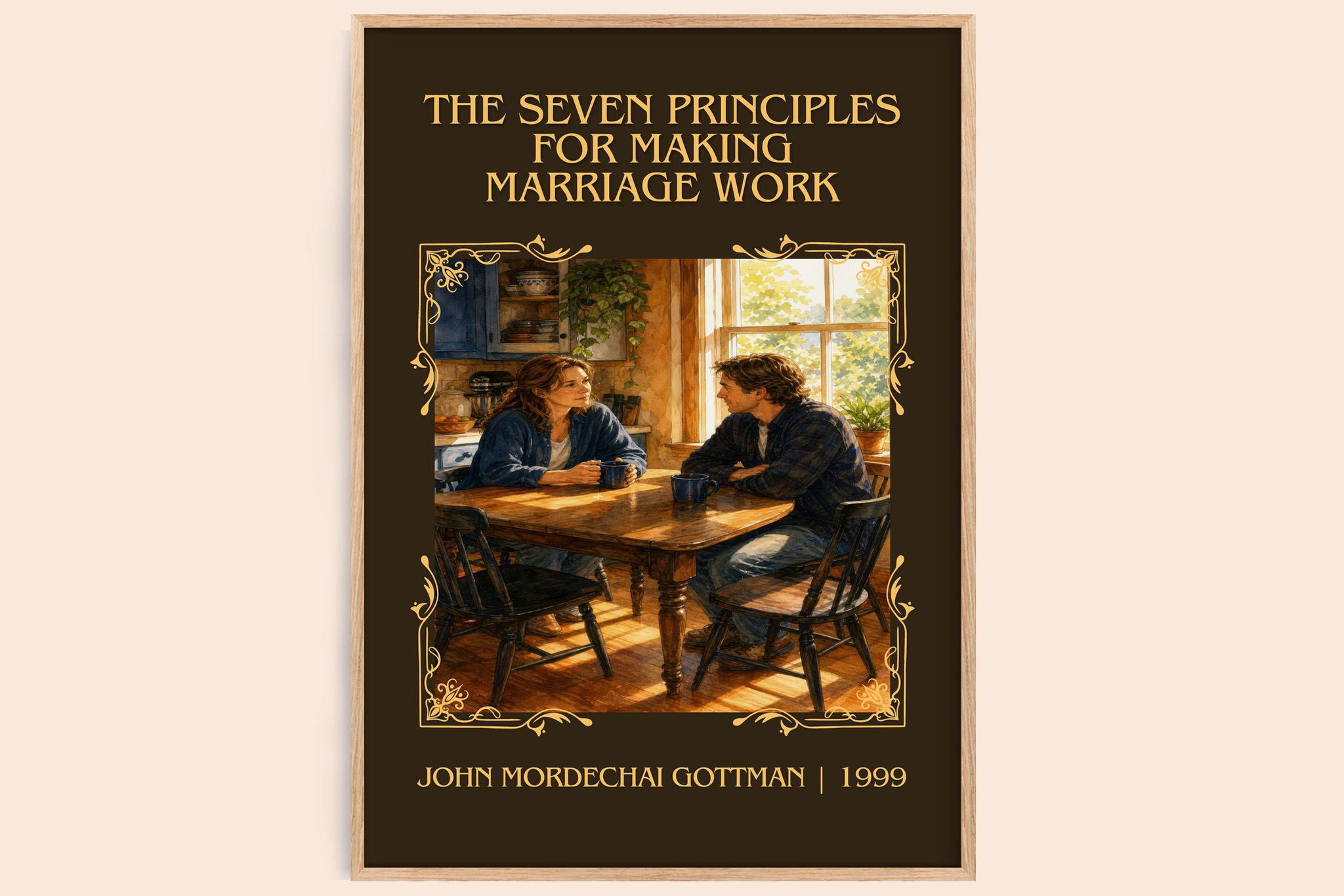 The seven principles for making marriage work Classic Book Art Print by John Mordechai Gottman