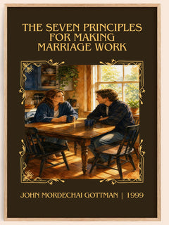 The seven principles for making marriage work Classic Book Art Print by John Mordechai Gottman – book poster