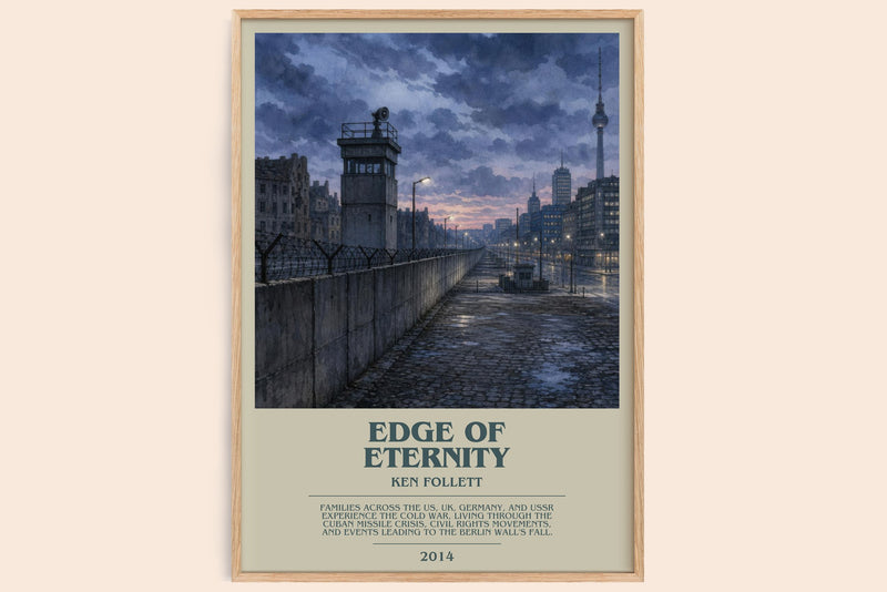 Edge Of Eternity bookish book poster by Ken Follett – framed literary art print