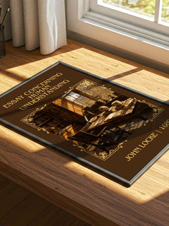 Essay concerning human understanding Classic Book Art Print – print on a sunlit desk