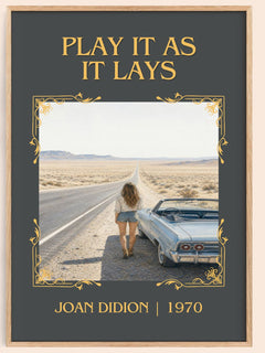 Play It as It Lays Classic Book Art Print by Joan Didion – book poster